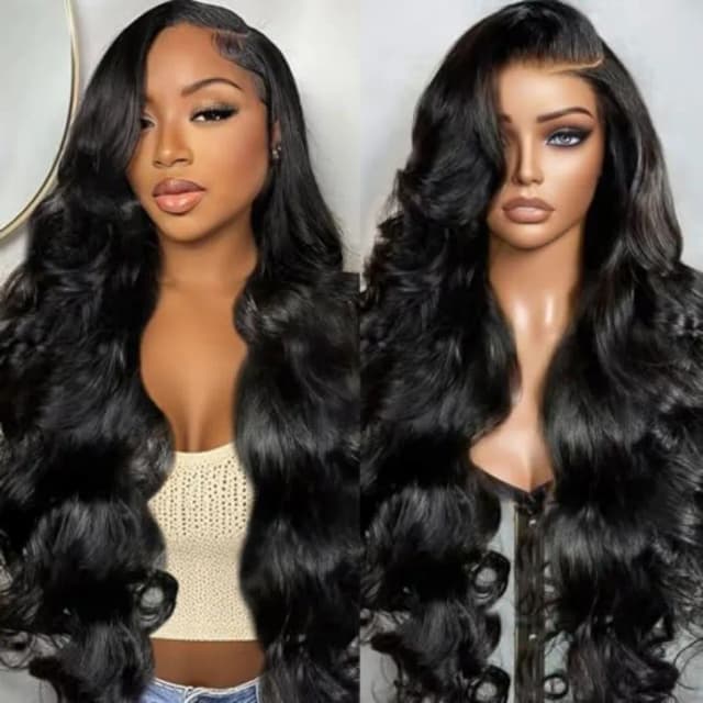 Perruque de cheveux humains Body Wave 13X6 Hd perruque avant en dentelle transparente 250 densité 40 pouces pour les femmes perruque brésilienne pré-épilée noir naturel