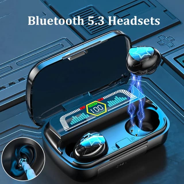 Écouteurs intra-auriculaires sans fil Bluetooth TWS, avec micro, stéréo, Sport, commande tactile, longue veille, appel HD, jeu