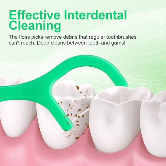 450 pièces de cure-dents à fil dentaire aromatisé à la menthe pour adultes, ultra-fins, portables, pour l'hygiène buccale à la maison et en voyage