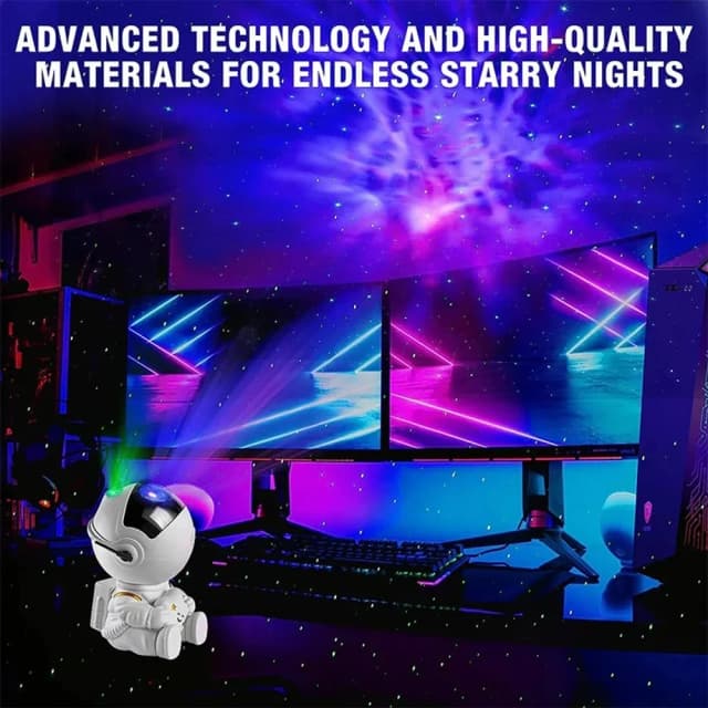 Astronaute galaxie étoilé projecteur lampe LED étoile ciel veilleuse avec télécommande pour chambre décor à la maison enfants cadeau d'anniversaire