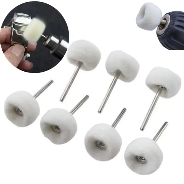 Mini tête de ponçage, disque abrasif en feutre, tige de 3mm, roues de polissage, brosse de polissage en métal, perceuse, outil rotatif, accessoires 10 pièces