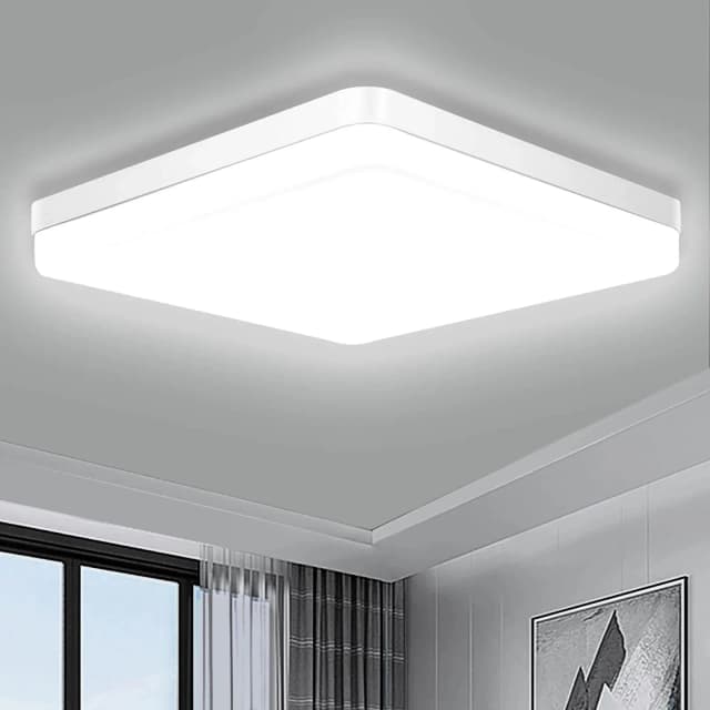 Plafonnier LED Carré au Design Moderne, Luminaire Décoratif de Plafond, Idéal pour un Salon, une Chambre à Coucher, 18/24/36/48W