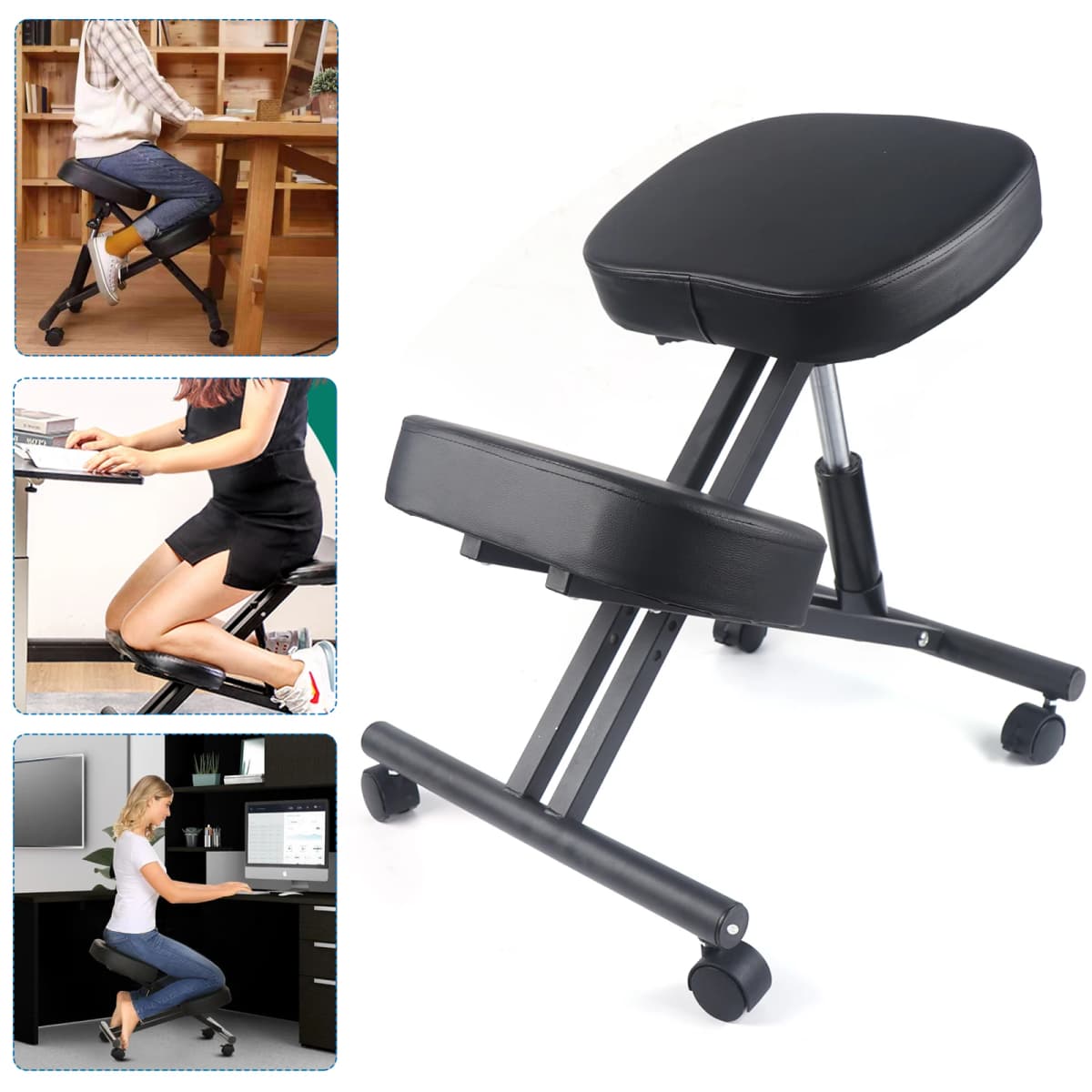 Chaise de genou ergonomique orthopédique, chaise d'ordinateur, chaise de santé, tabouret de genou