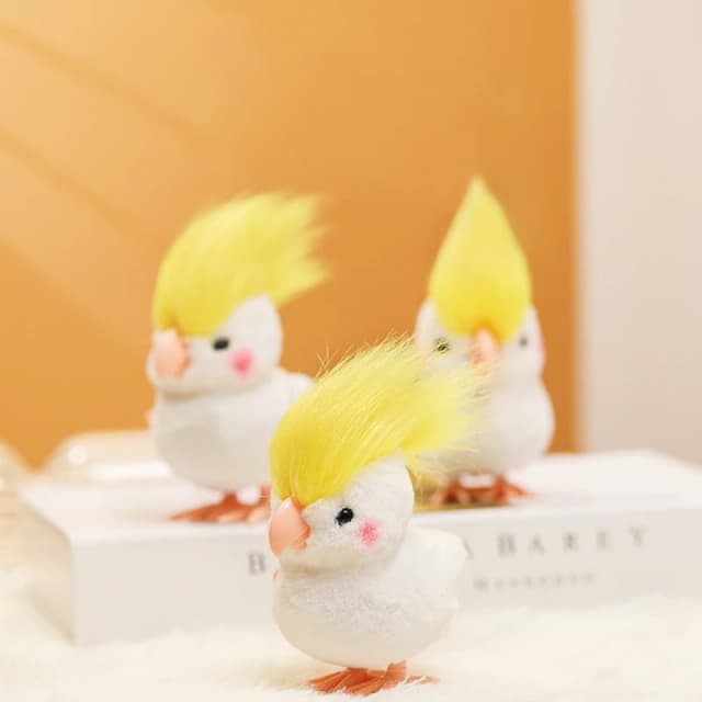 Poinçon sautant oiseau horloge, jouet interactif en peluche de Simulation, cadeau de noël et d'anniversaire pour enfants, 1 pièce