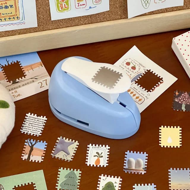 Nouvelle machine de gaufrage de timbres et de journaux, poinçon perforé, outil de gaufrage créatif fait à la main, outil de collecte de matériaux de journal.