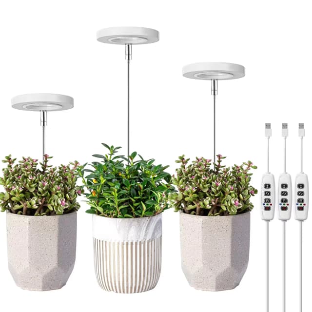 Lampe de culture LED à spectre complet avec hauteur réglable, minuterie 3/9/12H, gradation à 10 niveaux pour plantes solaires d'intérieur et de jardin