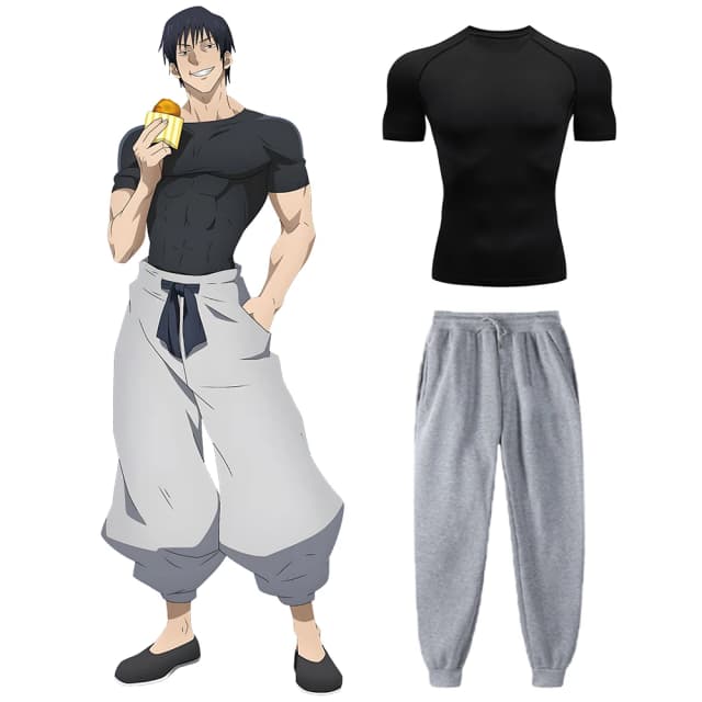Ensemble de chemise de compression Anime Jujutsu Kaimmense Toji pour hommes, t-shirt à séchage rapide, pantalon de survêtement unisexe, ensemble de performance décontracté, entraînement athlétique