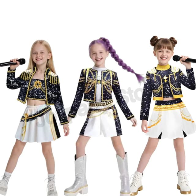 Anime film enfants Kpop chasseur de démons Cosplay Rumi Zoey Mira Cosplay Costume vêtements KPop Rumi Zoey Cosplay Costume impression 3D Costume