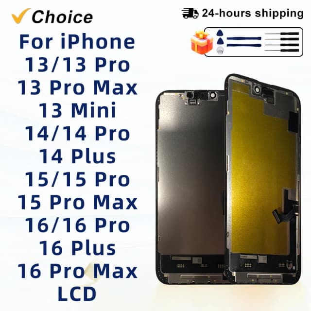 OLED 16 LCD pour iPhone X XS XR 11 12 13 PRO écran pour iPhone 14 Plus 15 pro écran tactile pour INCELL 16 Pro max affichage 12 Mini