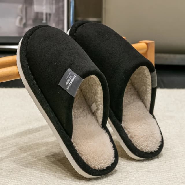 Pantoufles d'intérieur pour hommes, automne et hiver, pour invités, légères, silencieuses, antidérapantes, en tissu suédé, chaussures de Couple
