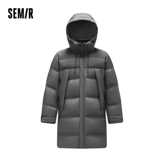 Semir doudoune hommes longue à capuche ample Simple polyvalent 2025 hiver homme vêtements vêtements de sortie d'hiver