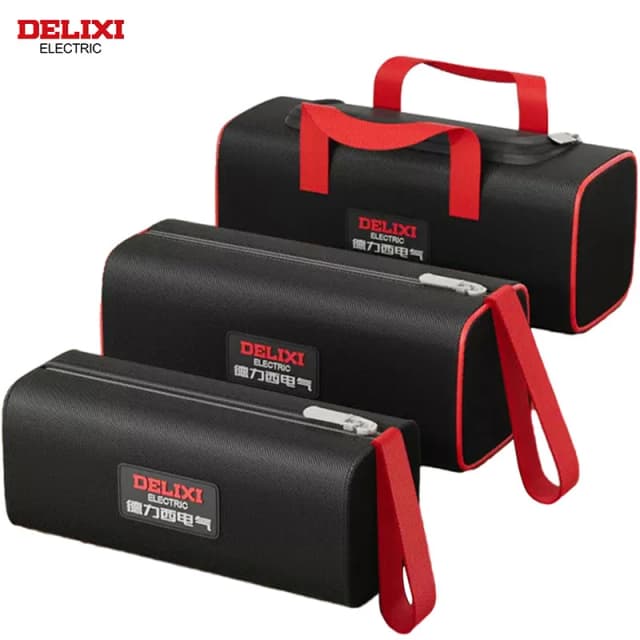 DELIXI – sac à outils électrique, sac de rangement Portable en tissu Oxford, réparation d'électricien et de charpentier professionnel, rangement à domicile, sac à main
