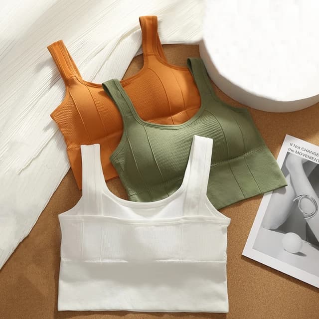 Soutien-gorge de sport enveloppé de poitrine pour femmes, soutien-gorge de Yoga respirant et Sexy sans anneaux en acier, gilet de Fitness