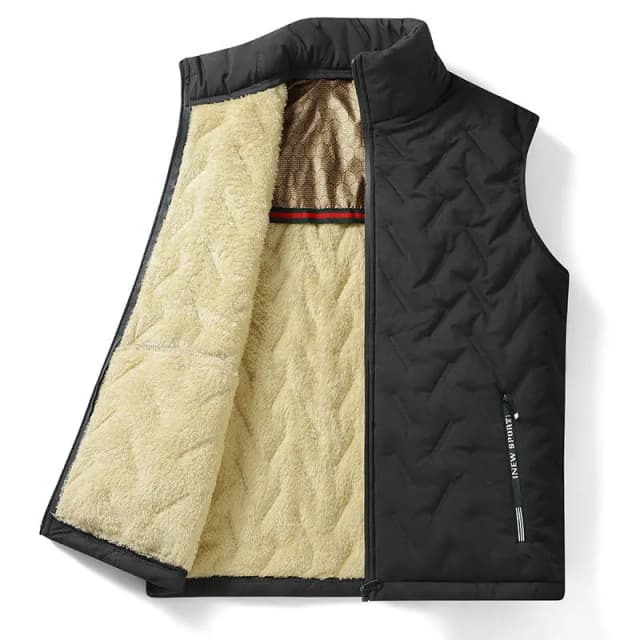 Cachemire hommes gilet coupe-vent laine d'agneau graphène chaleur rassemblement sans manches veste manteau hommes polyvalent extérieur épaissir gilet