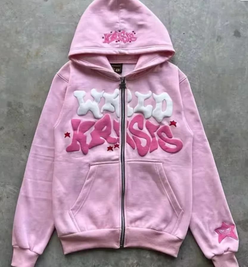 Sweat à capuche avec fermeture éclair pour femmes et hommes, rétro américain, étoile et lettres imprimées, Section printemps-automne Y2K, veste Cardigan de marque à la mode paresseuse