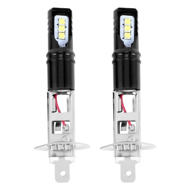 Kit d'ampoules de sauna LED, lumière blanche super brillante, faisceau haut, 6000LM DRL, 2X H1, 6000K