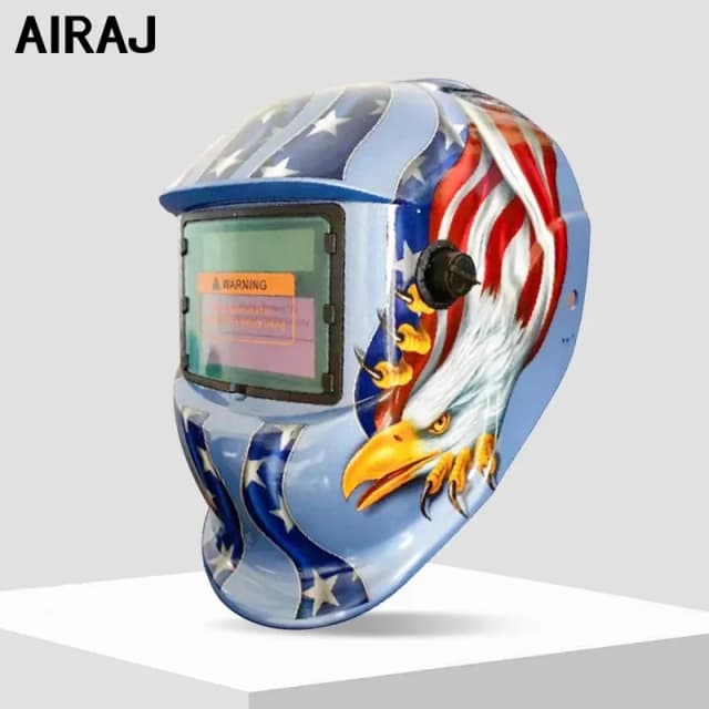AIRAJ-Masque de soudage à gradation automatique, tête de protection de soudeur portée par le soleil, capuchon de soudage multifonctionnel, équipement de soudage professionnel