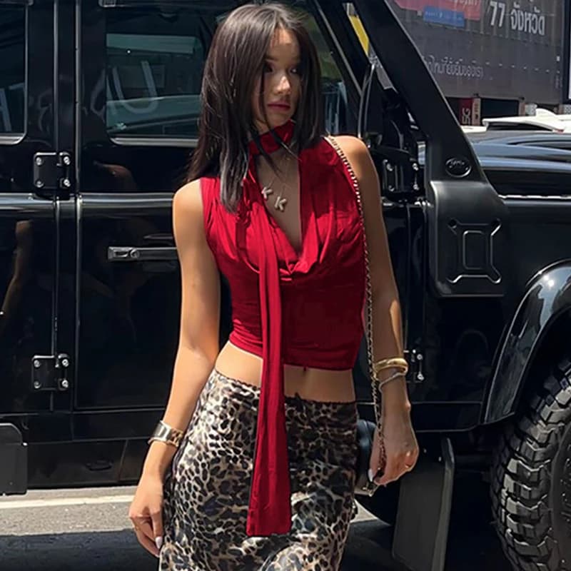 Débardeur femme été nouveau Sexy sans manches bas poitrine haut Streetwear mode pansement décontracté mince femme Club fête polyvalent réservoir