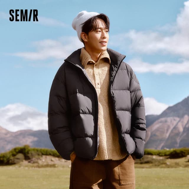 Semir doudoune hommes hiver trois résistant au vent imperméable résistant aux taches épais col montant manteau bouffant léger chaud