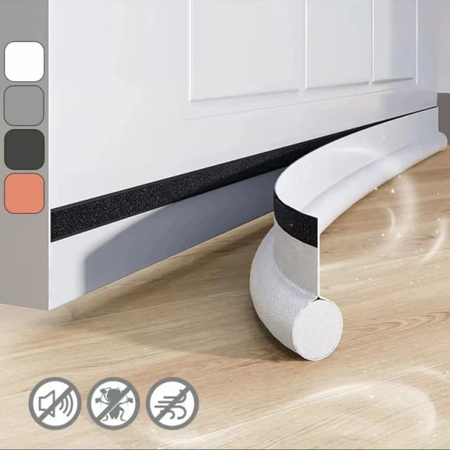Une bande d'étanchéité pour joint de porte, bande d'étanchéité pour bas de porte, isolation phonique, bande vent, bande en mousse, espace de porte de chambre à coucher, travail manuel étanche
