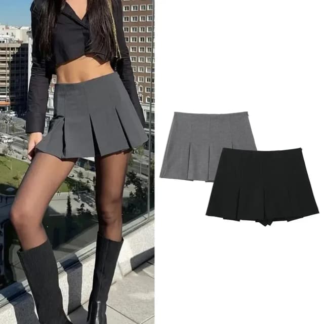 ASDS mode femmes taille haute Shorts jupes jupe plissée Shorts femmes rayé Bermuda Shorts femme décontracté Mini Shorts