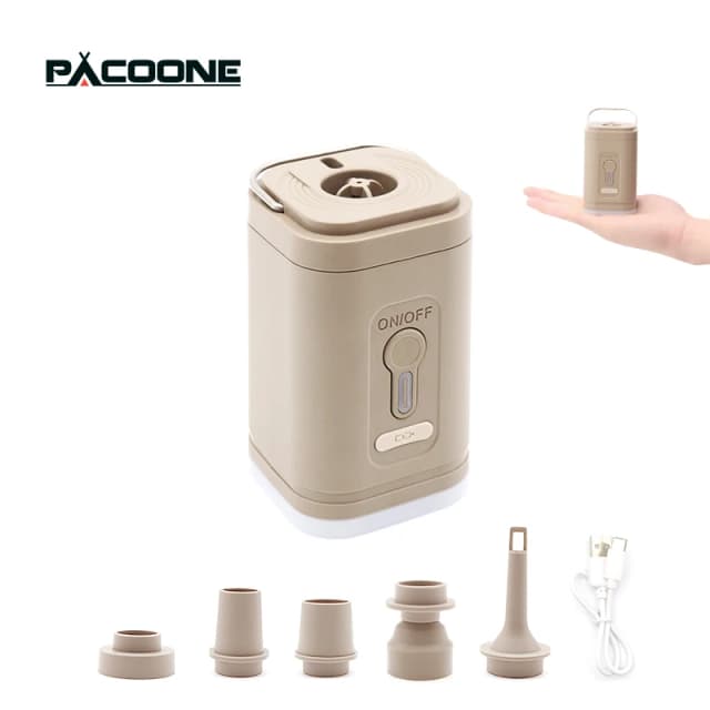 PACOONE pompe de gonflage sans fil Portable extérieur Mini compresseur d'air coussin d'air lit anneau de bain pompe à Air multifonction