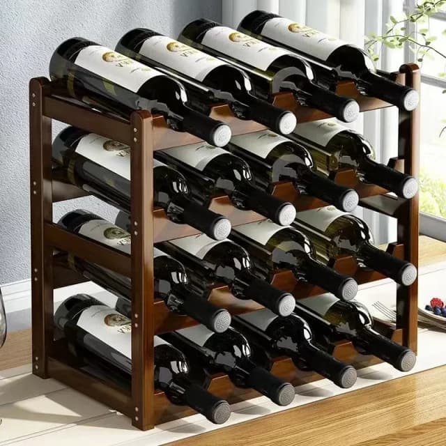 Red WineRack Décoration Grille domestique Présentoir à vin Table Crémaillère à bouteilles de vin créative Armoire à vin simple Assemble StorageRack