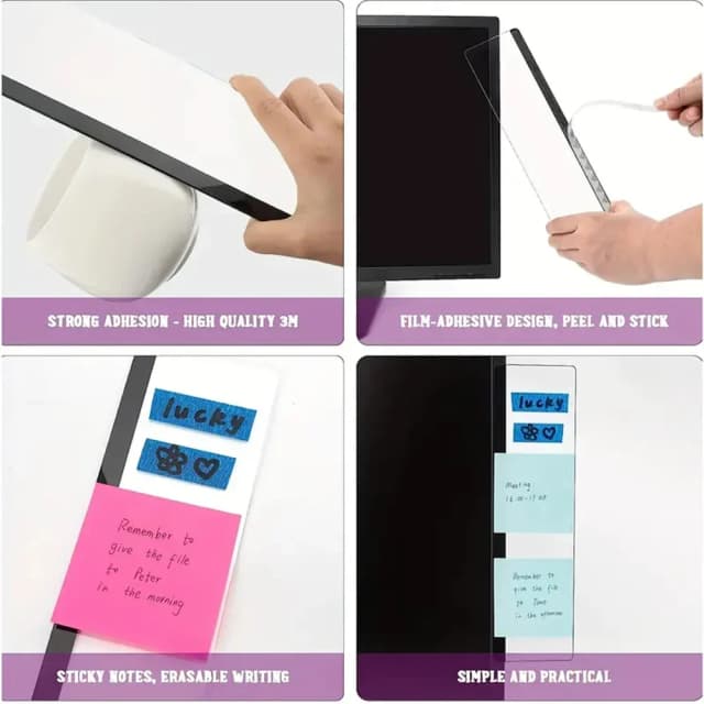 Clip pour tableau mémo pour moniteur gauche/droite, 1 pièce, espace de travail rationalisé, améliore la décoration avec porte-notes Durable pour la maison et le bureau