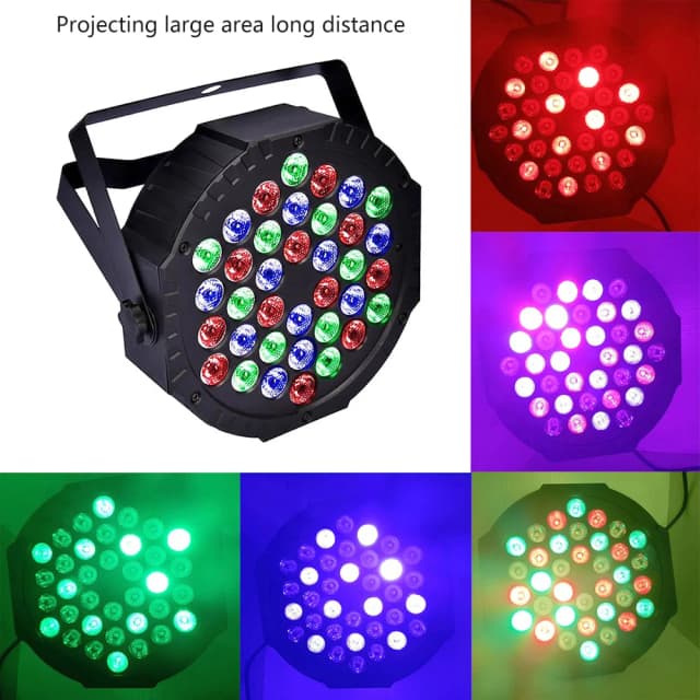 Lumière de Scène à 36 LED RGB DMXorgFlat Par, Effet DJ Chang, Lampe Security ée par Son, Décoration de Mariage, Vacances, Bar, Club