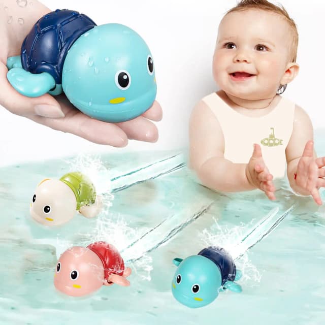 Jouets de bain pour bébé, mignon, tortue, baleine, piscine, plage, chaîne classique, horloge, jouet d'eau pour enfants, jouets de jeu d'eau