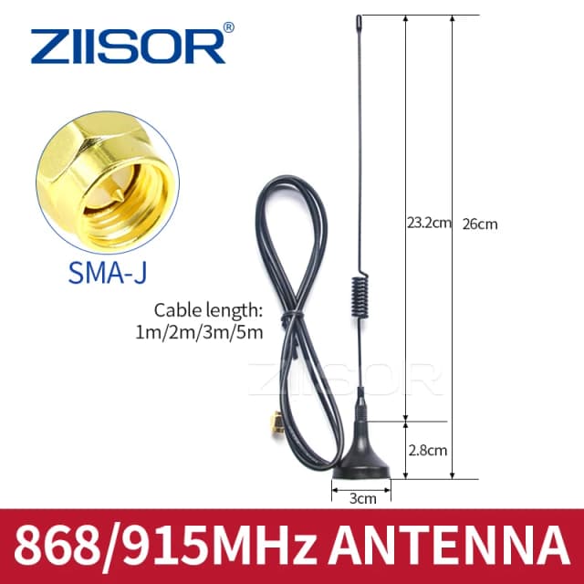Antenne LoRa méshtastique 868 MHz 915 MHz pour LoraWan 4dBi montage magnétique SMA mâle avec câble aérien pour module sans fil