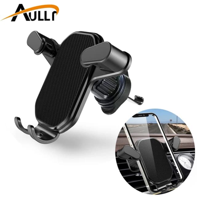 Support de téléphone de voiture universel, support mobile par gravité, support GPS, support de grille d'aération automatique pour iPhone 14, 13, 12, 11 Pro Max, XR, Xiaomi, Samsung