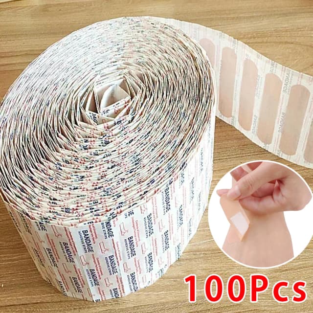 100 pièces pansements imperméable respirant coussin adhésif plâtre plaie hémostase autocollant bande premiers secours pansement médical gaze