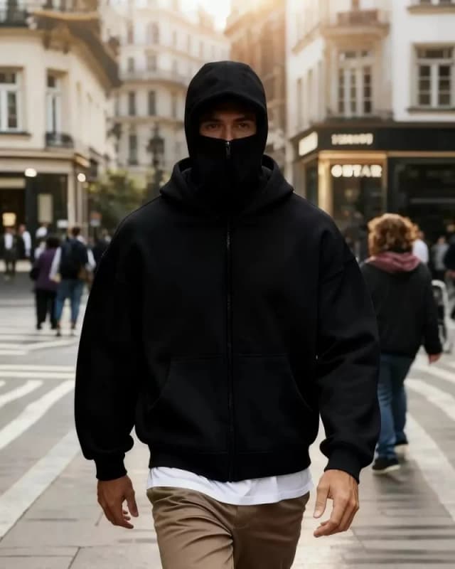 Nouveaux hauts pour hommes, sweat-shirts à capuche et fermeture éclair, double capuche, vêtements de couple, vêtements de mode d'automne et d'hiver