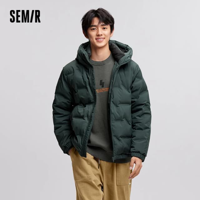 Semir doudoune hommes 2025 nouveau imperméable à capuche vêtements d'extérieur vêtements d'hiver couleur unie polyvalent épais vers le bas manteau pour homme