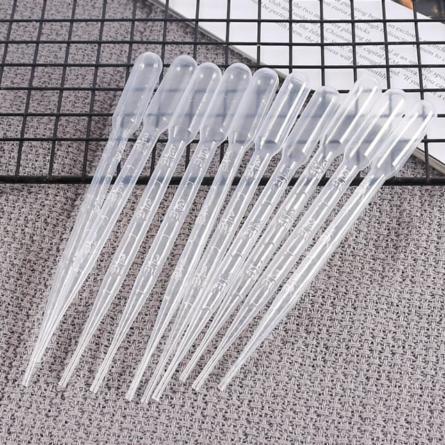 Pipettes en plastique de 3ml, 10/100 pièces, compte-gouttes de transfert transparentes, résine époxy, moulage, expérience scientifique, Extraction de liquide