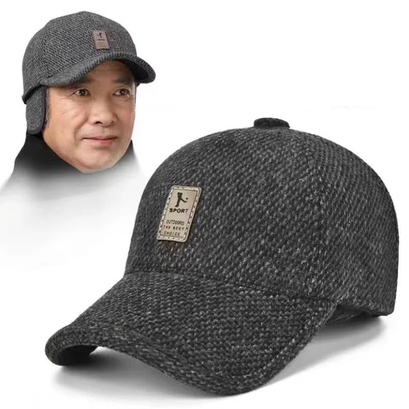Chapeau en coton pour hommes, automne et hiver, chapeau en tissu pour papa d'âge moyen, pare-brise pour un seul vieil homme, chapeau de Baseball, chapeau de soleil