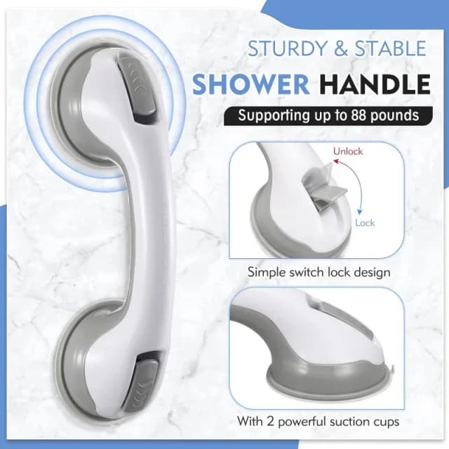 Barres d'appui de douche à ventouse sous vide, poignées de Support antidérapantes pour toilettes, tige de sécurité pour salle de bains, main courante pour enfants âgés