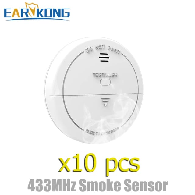 Détecteur de fumée sans fil 433MHz, capteur blanc 80db, alarme incendie, Protection incendie pour système d'alarme de sécurité domestique